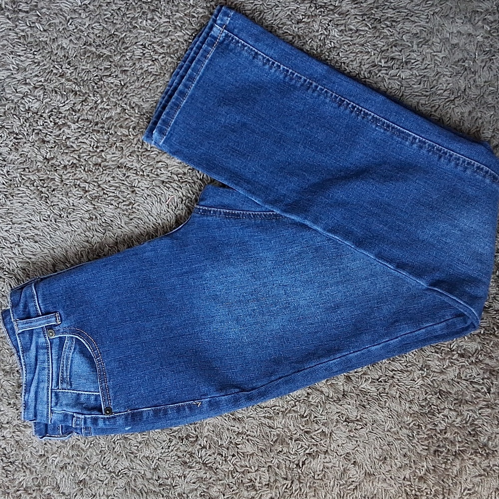 Oat New York Women's Straight Leg Blue Jeans - Picture 12 of 14